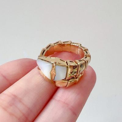 Bulgari Serpenti Ring Intarsio Mother of Pearl An85576